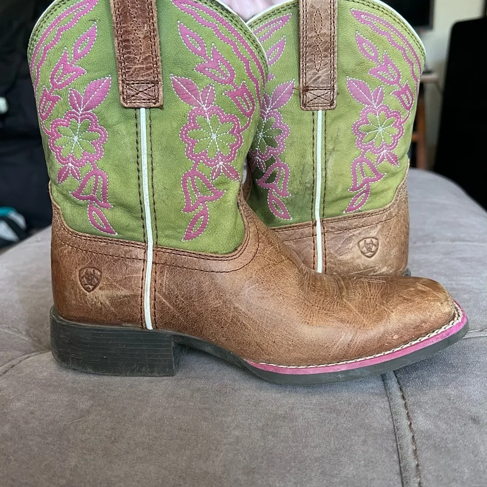 Ariat Pink Leather Boots